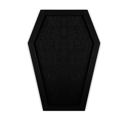 Okydoky Coffin Felt Bulletin Board for Table Top or Wall, Coffin Message Board with Pins, Gothic Decor for Home, Office, Bistro and School(1pc,UK)