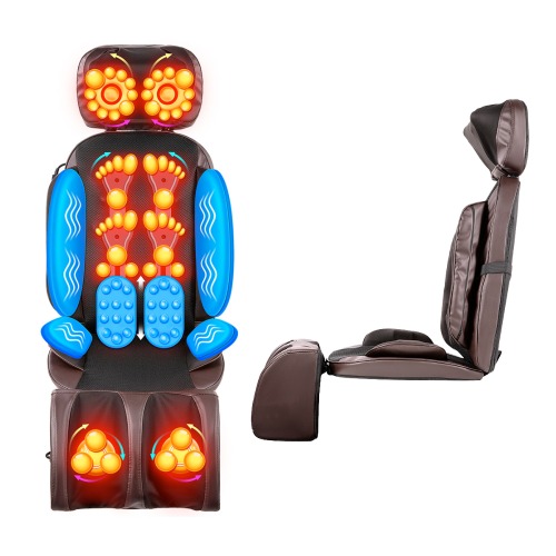 Premium Heated Massage Seat Pad with Extended Leg Massager