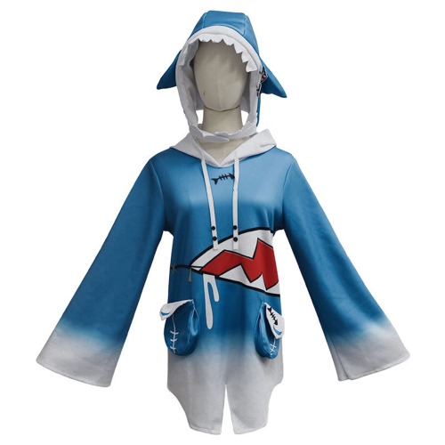 Anime Gawr Gura Cosplay Costume for Women Halloween Cosplay Full Set Tail