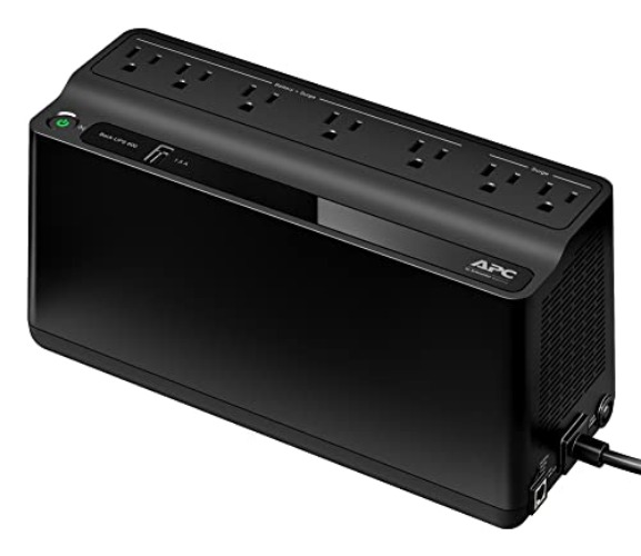 APC UPS Battery Backup and Surge Protector, 600VA/300 Watts Backup Battery Power Supply, BE600M1 Back-UPS with USB Charger Port - 600VA - USB-A Charging