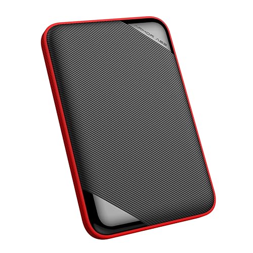 Silicon Power 2TB Rugged Armor A62S Shockproof/ IPX4 Water-Resistant/Dustproof/Anti-Scratch USB 3.0 2.5" External Hard Drive PS5 Xbox Series X Compatible - 2TB - Black-Red