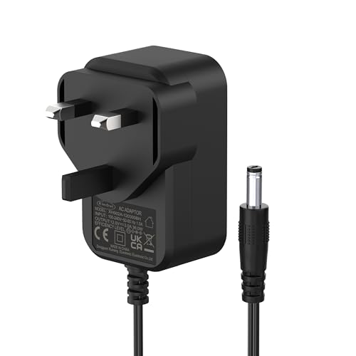 12V 3A 36W Power Supply Cable Adapter for CCTV Security Camera, LED Strip Lights, LCD Monitor, Audio/Video, Router, Security Camera, UK plug, Wall Charger【5.5 * 2.1mm】 - 36.0