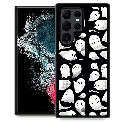 DJSOK Compatible with Samsung Galaxy S23 Ultra Case,Halloween Ghost Boo for Girl Men Drop Protection Pattern with Soft TPU Bumper Case for Samsung Galaxy S23 Ultra - Halloween ghost boo - Galaxy S23 Ultra