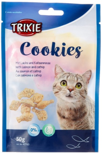 Trixie 42743 Cookies med lax och Catnip, 50 g (1-pack)