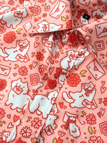 Love Letter Button Up Shirt | XL