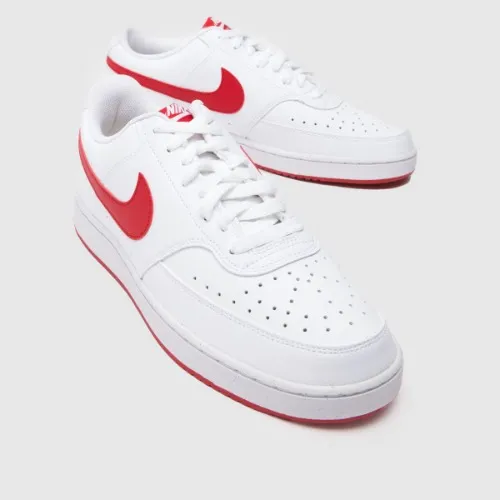 Nike court vision trainers in white & red - Size 13 UK