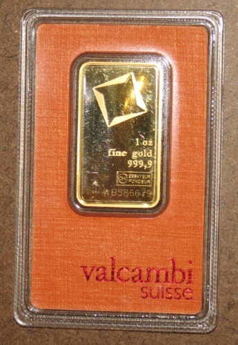 1 oz Gold Bar - Valcambi Suisse Sealed In Assay .9999 Fine USA Seller