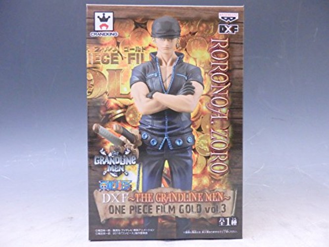 Banpresto One Piece 6.3-Inch Film Gold Roronoa Zoro DXF Sculpture, The Grandline Men Volume 3