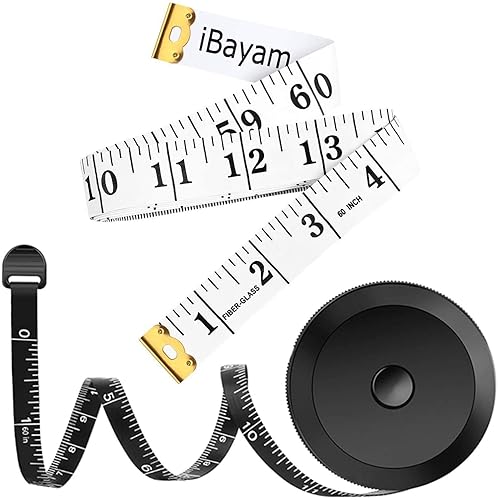 iBayam Tape Measure, 60 inch - White & Black