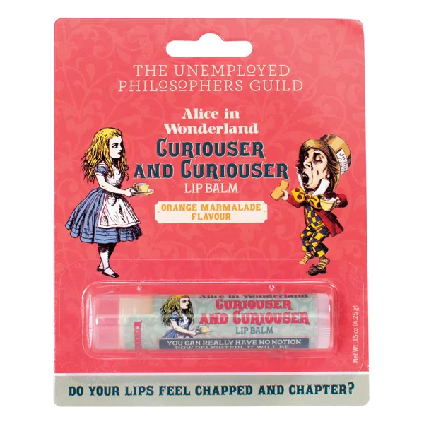 Alice in Wonderland Curioser and Curioser Lip Balm Tube - Made in The USA with All-Natural Ingredients
