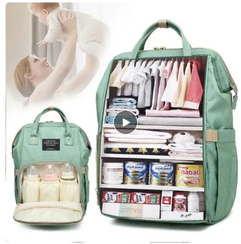 Pañalera color verde menta