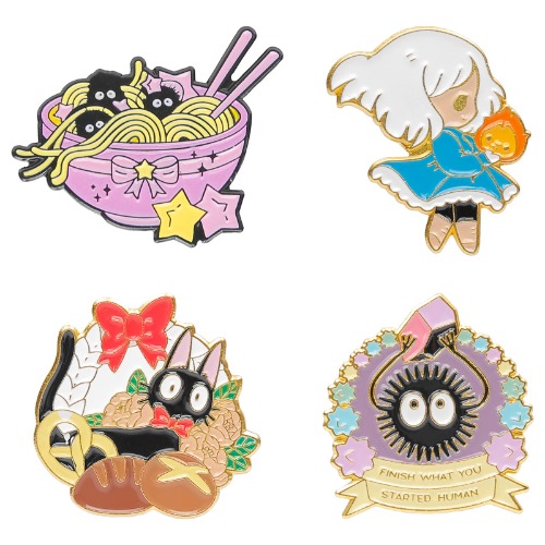 FLYEMMET Cute Enamel Pins for Backpacks, Kawaii Anime Fish Fox Rabbit Bee Cartoon Pins for Kids, Lapel Pin Set Badges for DIY Clothing Bags Jackets Jewelry Accessory Decoration Gift