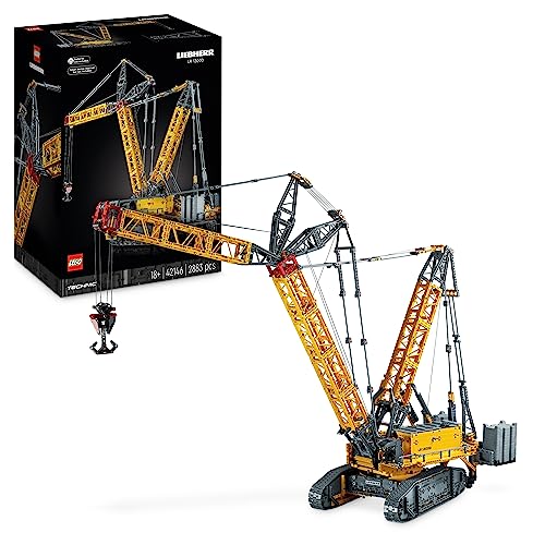LEGO 42146 Technic Liebherr Crawler Crane LR 13000 Set, Build the Ultimate Remote Controlled Construction Vehicle with Control+ App, Winch System and Luffing Jib, Large Model for Adults, Men, Women
