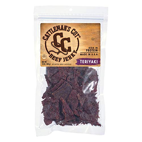 Cattleman's Cut Teriyaki Beef Jerky, 10 Ounce - Teriyaki Beef - 10 Fl Oz (Pack of 1)