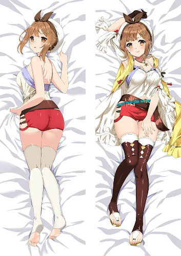 Body Pillow Covers Anime - Atelier Ryza - Hugging Dakimakura Sexy boy Girl Long Throw Bedding Pillowcase Cushion Cover Home Room Decor, Silk, Double Sided, 20" x 59"
