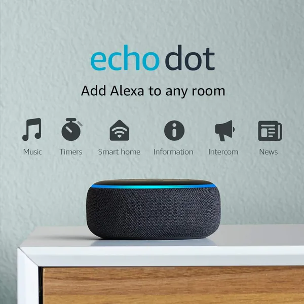 Echo Dot (3rd Gen, 2018 release) - Smart speaker with Alexa - Charcoal - Device only