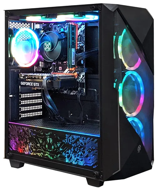 XUM Gaming PC Desktop Computer: i7-3770 3.9GHz / 16GB RAM/GTX 1050 Ti 4GB / NVMe M.2 256GB SSD / 1TB HDD / 500W 80+ PSU/LEGEND ARGB CASE / 600Mbps WiFi/Windows 10