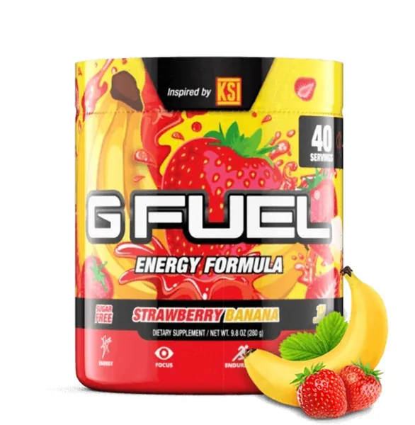 G Fuel Strawberry Banana Tub (40 Servings) Elite Energy and Endurance Formula