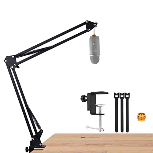 For Blue Yeti Boom Arm, Mic Desk Stand Compatible with Blue Yeti Nano Microphone, Blue Yeti x Mic Arm Stand Perfect for Podcasts, Gaming, Recording. - Black Boom Arm