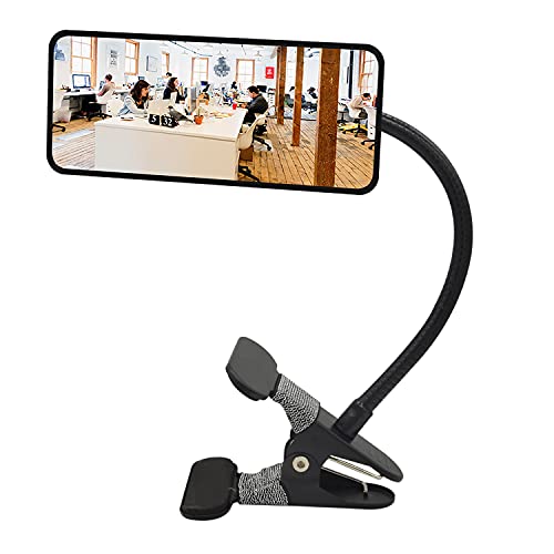 Ampper Acrylic Clip On Security Mirror, Flexible Convex Cubicle Mirror for Personal Safety and Security Desk Rear View Monitors or Anywhere (6.69" x 2.95", Rectangle) - Acrylic - With Frame