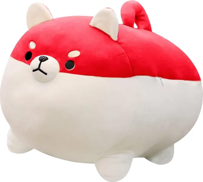 Tri-Colored Angry Shiba Plushies by Subtle Asian Treats - 16" / 40 cm / Scarlet