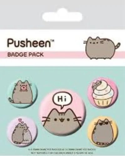 Pin Badges 5-Pack "Pusheen Says Hi"
