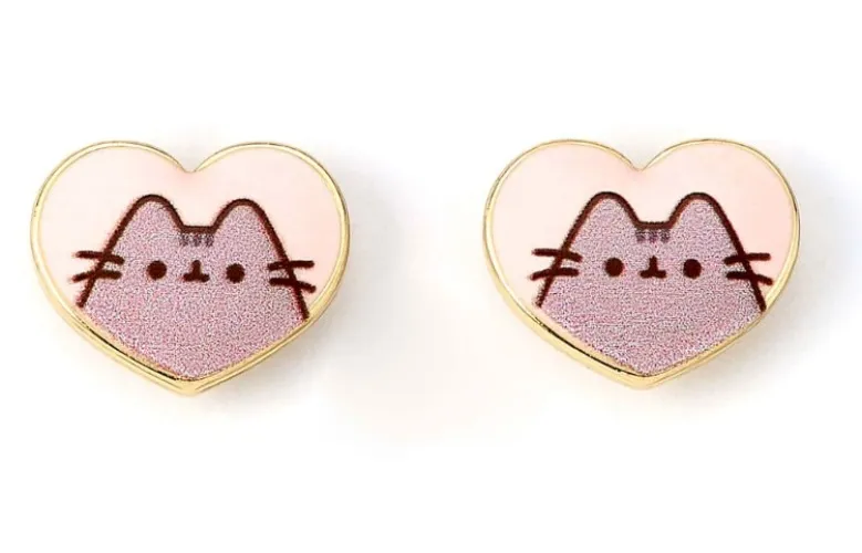  Pusheen Heart earrings