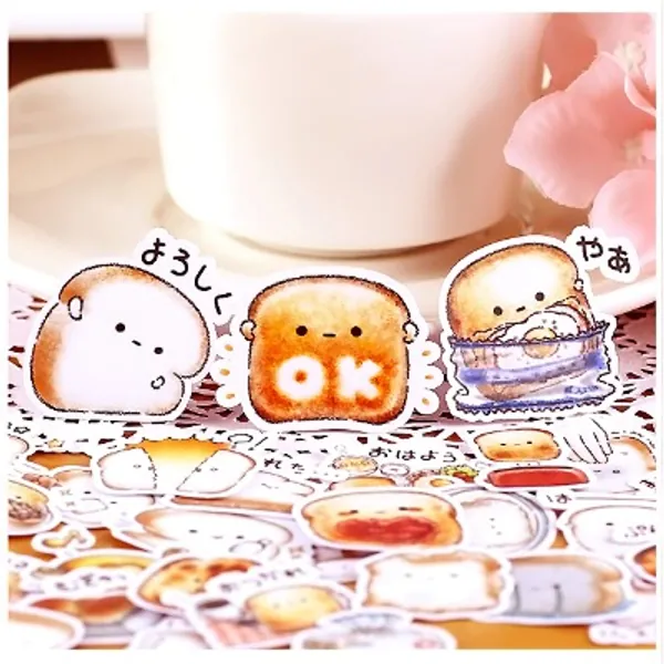 40pcs Creative Cute Self-Made Bread Story/Food Scrapbooking Stickers/Decorative Sticker/DIY Craft Photo Albums Kawaii