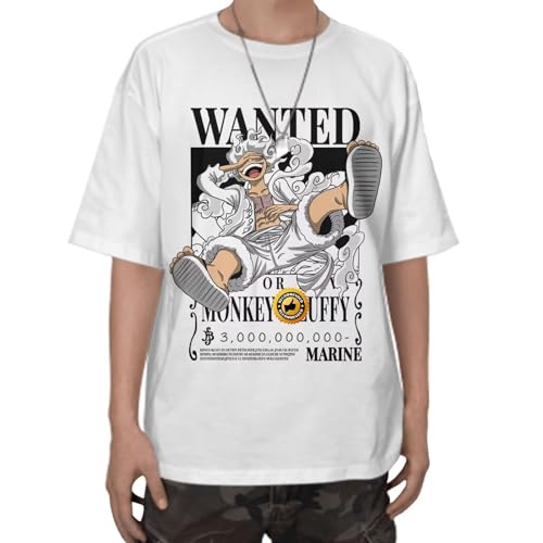 Anime T-Shirt Men Women Crew Neck Shirt Cosplay Short Sleeve Shirts - Large - Nar-b