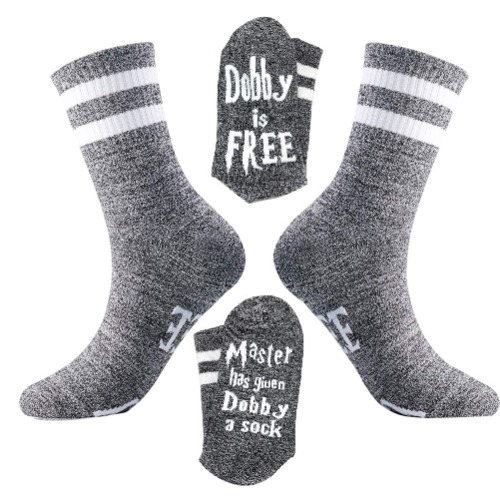 2 Pairs Dobby Is Free Socks Master Has Given Dobby A Socks Dobby Socks Novelty Funny Slipper Socks Cotton Crew Socks For Men Women Gifts