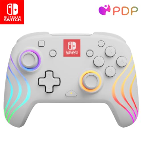 PDP Afterglow™ Wave Wireless LED Controller for Nintendo Switch, Nintendo Switch/OLED - White - Wireless - White