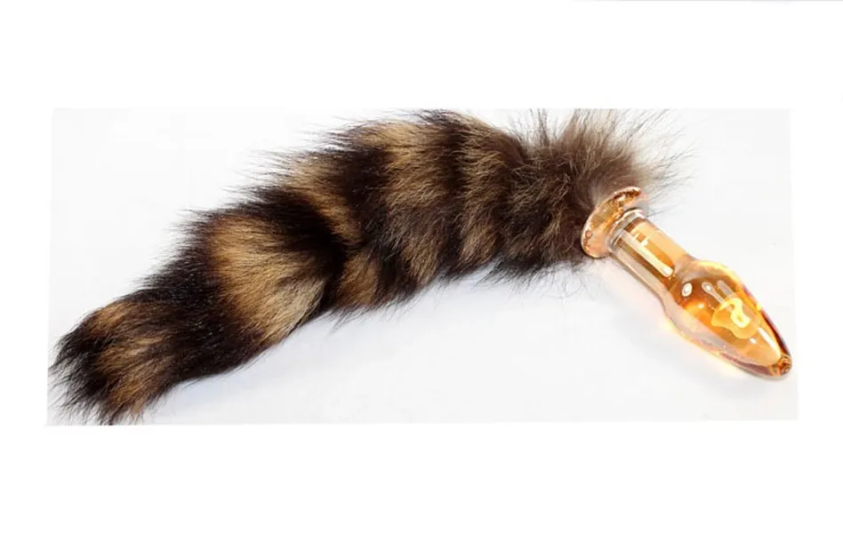 1pcs Crystal Glass Tail Anal Plug Offbeat Taste Adult Toy Products Large