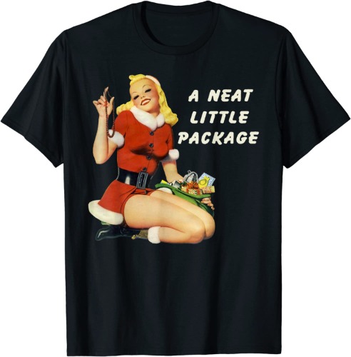 Christmas Pin Up Miss Santa - Classic Sexy Retro Pinup Girl T-Shirt