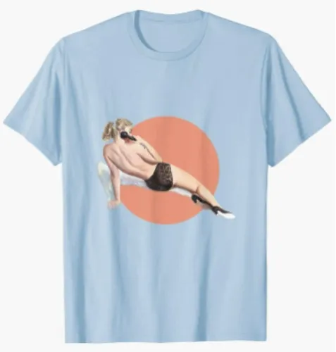 Vintage 1940's Pin-up Girl Sexy Classic Retro American Art T-Shirt