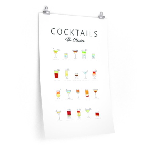 Cocktails Art Poster Decor - 20″ × 30″ / CG matt