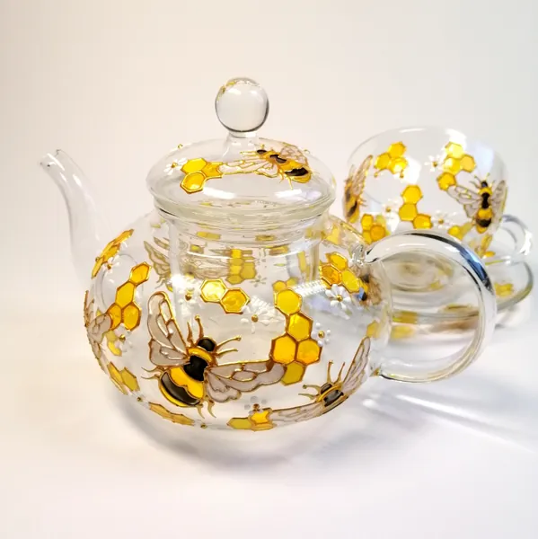 Bee and Honeycomb Tea Set