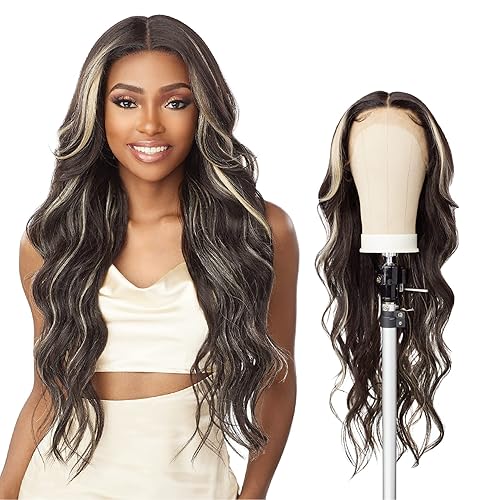 Sensationnel Butta Lace Front Wigs - Butta unit 34 extra wide 5 inch deep part synthetic wig preplucked hairline - Butta unit 34 (BALAYAGELATTE) - BALAYAGELATTE