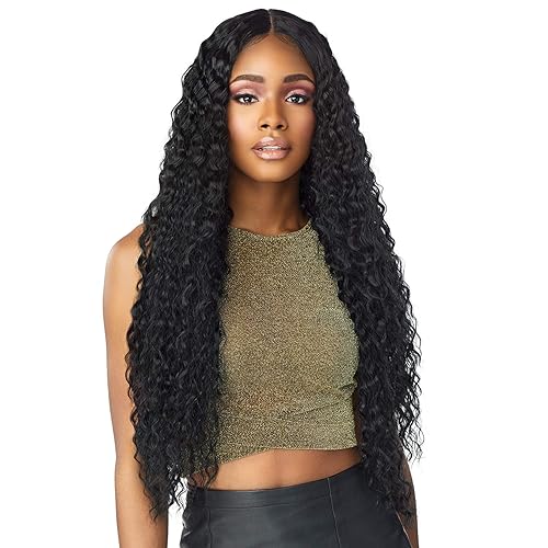 Sensationnel Butta Lace Front Wigs - unit 3 extra wide 5 inch deep part synthetic wig preplucked hairline HD lace - Butta unit 3 (1 JETBLACK) - Jet Black 1