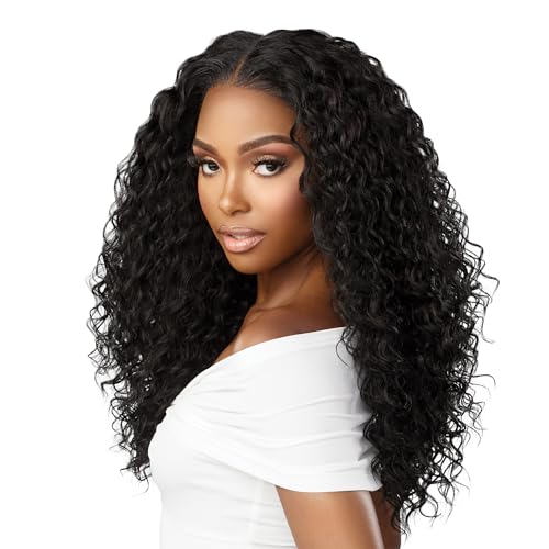 Sensationnel Bare Lace 13x6 wigs - Unit 2 Glueless synthetic with 180 degree preplucked hairline Non lifting 2040 larger grid thinner lace - BareLace unit 2 (1 JETBLACK) - 1 JETBLACK