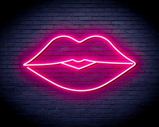 ADVPRO Lips Kiss Girl Room Flex Silicone LED Neon Sign Pink st16s32-fnu0048-k - Pink