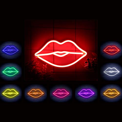 ADVPRO Lips Kiss Girl Room Flex Silicone LED Neon Sign Red st16s32-fnu0048-r - Red