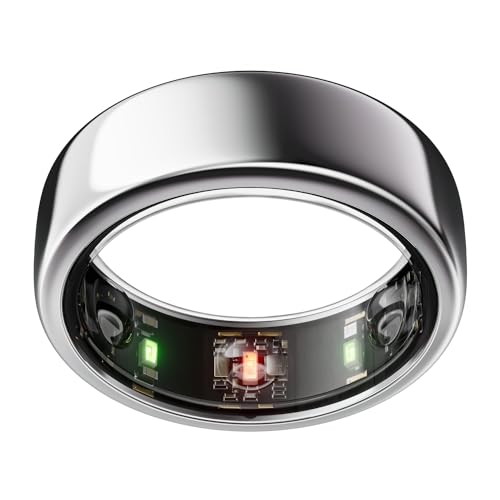 Oura Ring Gen3 Horizon - Silver - Size 10 - Smart Ring - Size First with Oura Sizing Kit - Sleep Tracking Wearable - Heart Rate - Fitness Tracker - 5-7 Days Battery Life - Horizon - Silver - 10