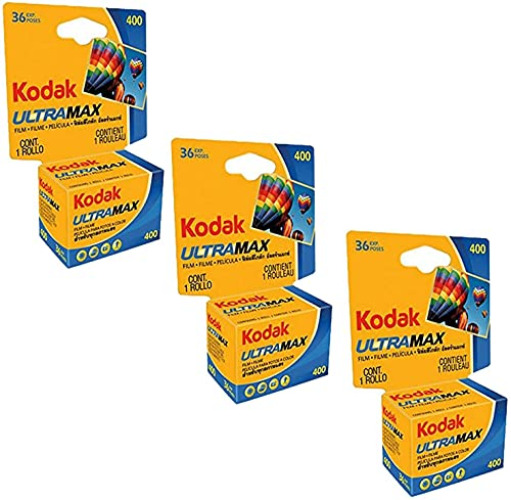 Kodak Ultramax 400 Color Print Film 36 Exp. 35mm DX 400 135-36 (108 Pics) (Pack of 3), Basic - Basic