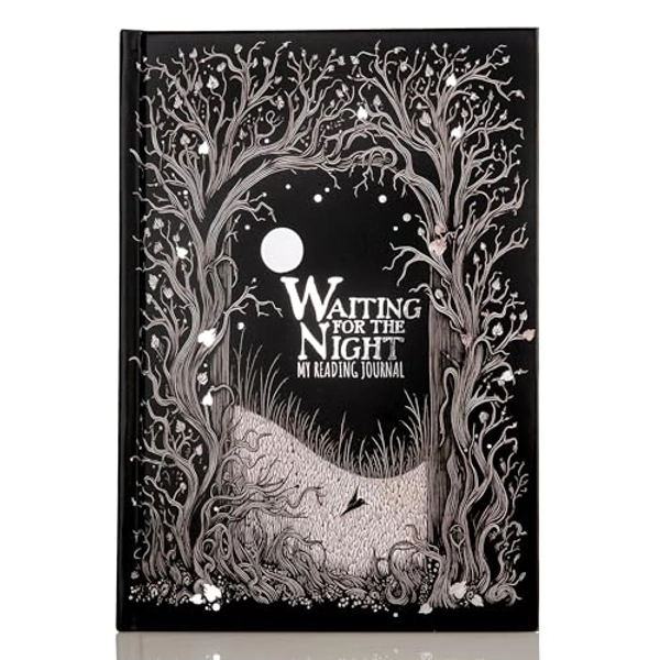 CON*QUEST Conquest Journals Waiting for the Night Readers Journal, Gothic Inspired, 150 Pages, 6"x8.5", Lay-Flat Binding, 2 Ribbon Bookmarks, 1 Bookish Sticker Sheet