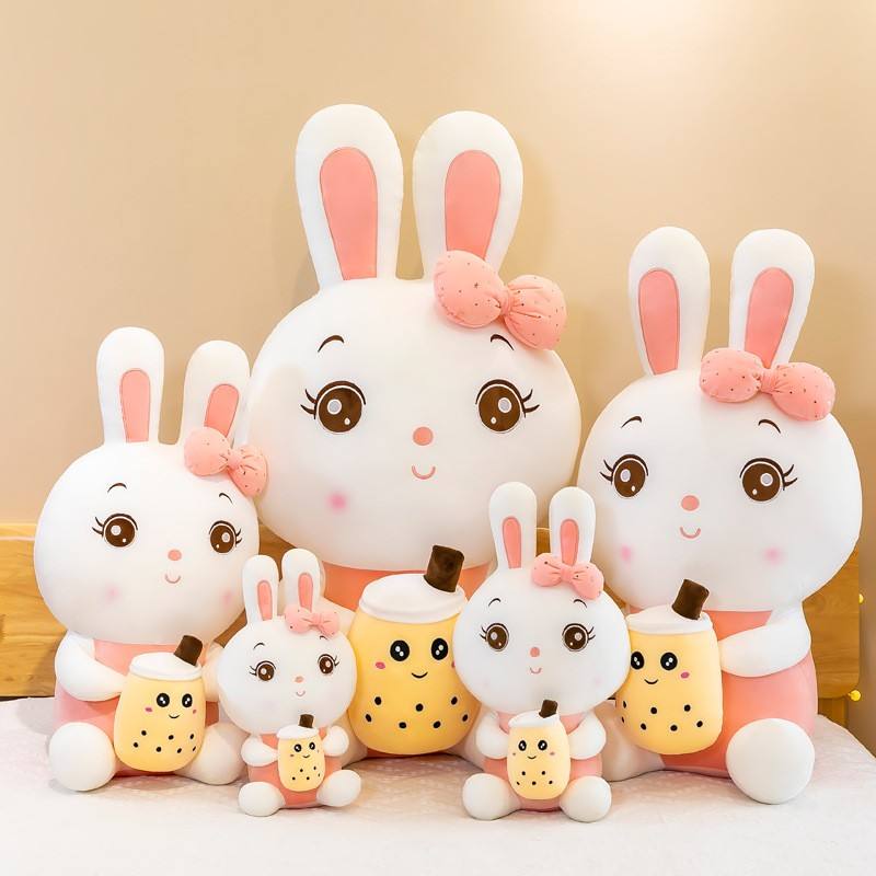 William - Colorful ized Rabbit Boba Plush - Pic / 40cm