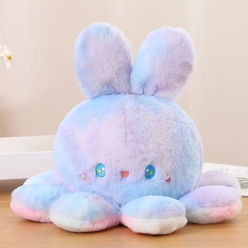 Leilani - Adorable Reversible Bunny Plush Toy - Purple / 20cm