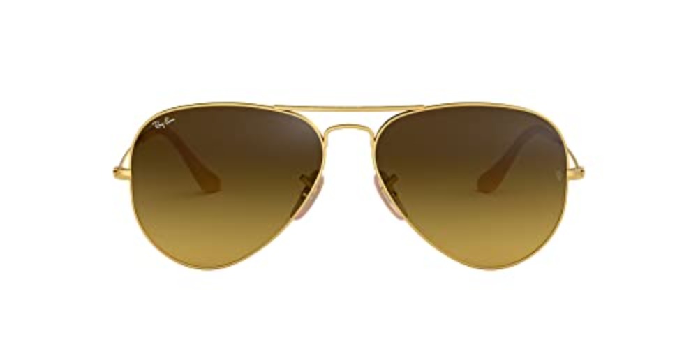 Ray-Ban Rb3025 Classic Aviator - Matte Gold/Brown Gradient Dark Brown - 58 Millimeters