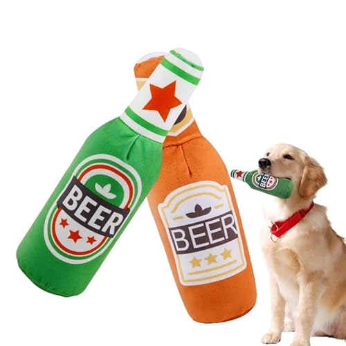 Dog plush beer