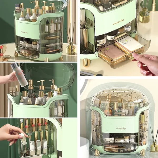 Makeup Organizer,Cosmetic Storage Box-Easily Organizer Your Cosmetics Jewelry,Cosmetic Organizer Makeup