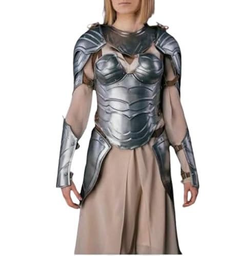 ACTIVE INDUSTRIES Medieval Full Lady Armor Suit Pair of pauldrons And Metal Gorget Shoulder Cosplay Armor Female Armor For Women Knight/Medieval Armor/Larp Costume